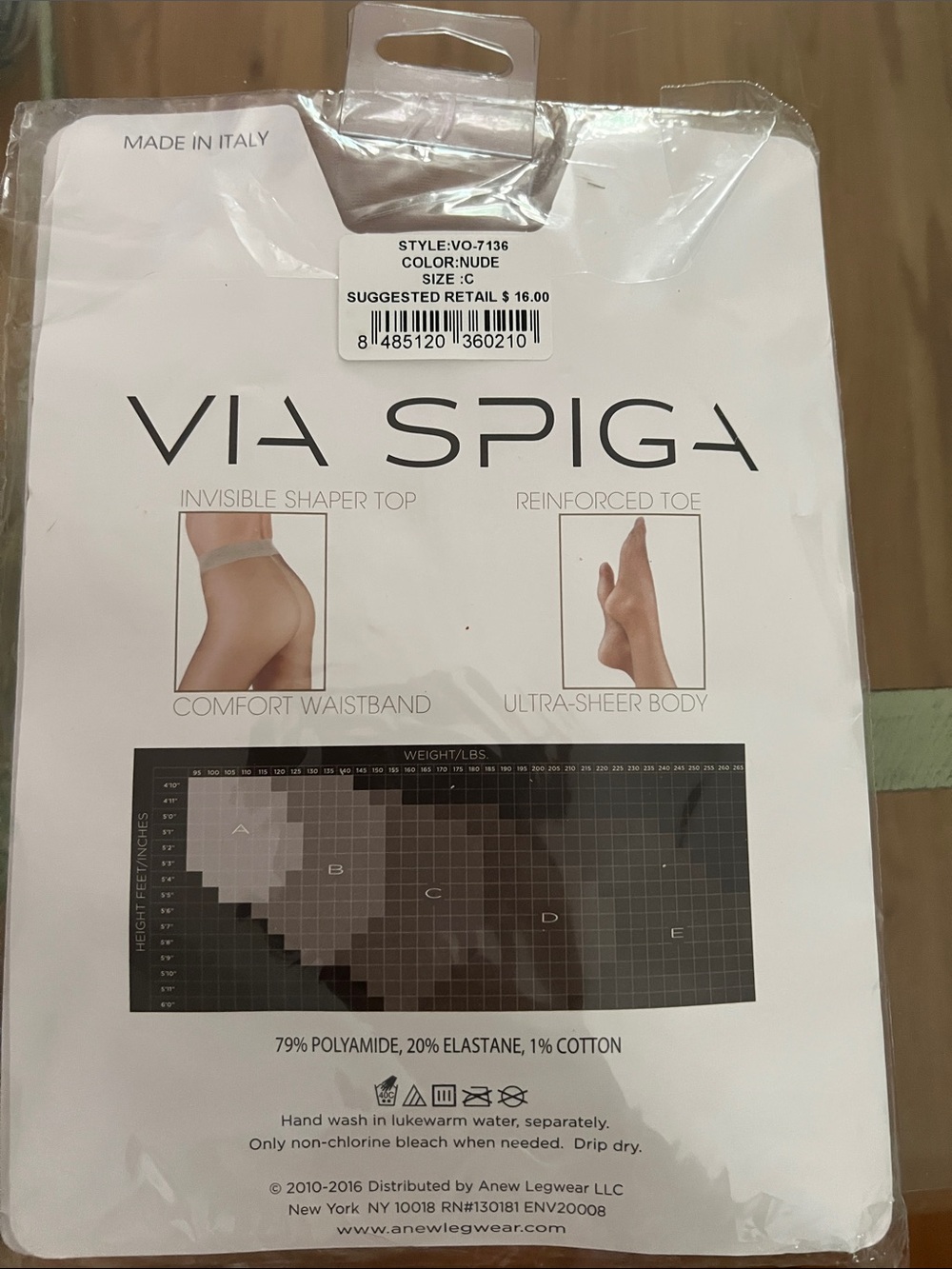 Via Spiga Nude Sheer Matte Invisible Shaper Tights - Picture 2 of 5